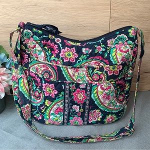 Vera Bradley Floral Paisley Crossbody Bag in Navy, Pink, Green